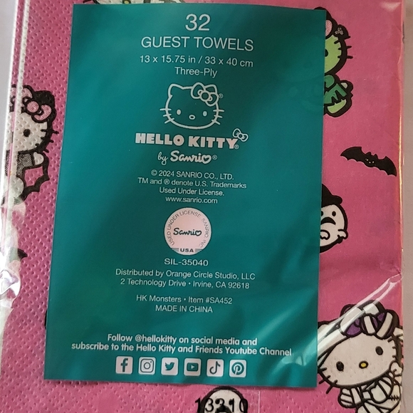 Hello Kitty Halloween themed paper napkins - Picture 3 of 6